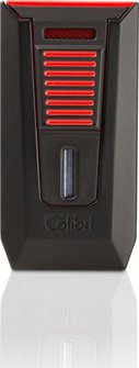 COLIBRI Zigarren-Feuerzeug "Slide II" schwarz matt/rot