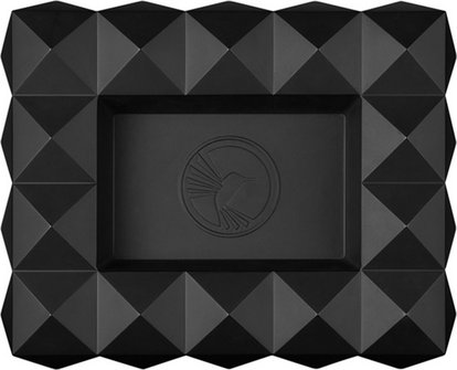 COLIBRI Zigarrenascher Aluminium Quasar schwarz 6 Ablagen