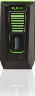 COLIBRI cigar lighter "Slide II" black matte/green