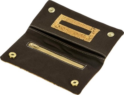 Drehertasche Kork natur Canvas braun 17.5cm