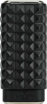 COLIBRI Quasar Cigarren Schiebe-Etui schwarz/chrom 3er
