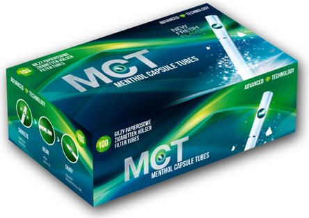 MCT Zigtt-H&uuml;lsen 100 mit Mentholkapsel (5 Packungen)