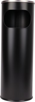Sand-Standascher Edelstahl schwarz matt