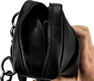 PASSATORE Pfeifen-/Multifunktionstasche Leder schwarz 3er