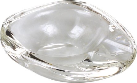 Zigarrenascher Kristallglas oval transparent 1 Ablage
