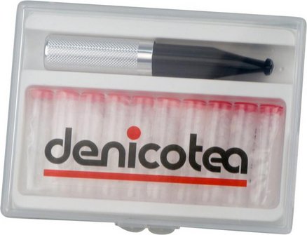 DENICOTEA Zigarettenspitze Automatic slber/guill.mit Sattelm