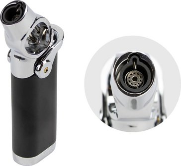PASSATORE Jet Feuerzeug Rocket schwarz/chrom