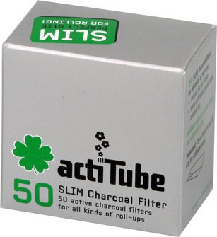 actiTube Slim Aktivkohlefilter 7 mm Inhalt 50 Filter