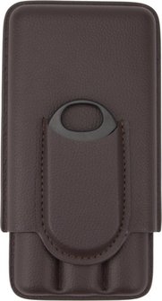 Zigarren-Schiebe-Etui Lederoptik braun 3er