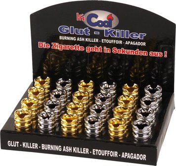 Glutkiller rund/Rillen offen chr.+gol