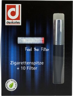 DENICOTEA Zigarettenspitze Vision schwarz/chrom