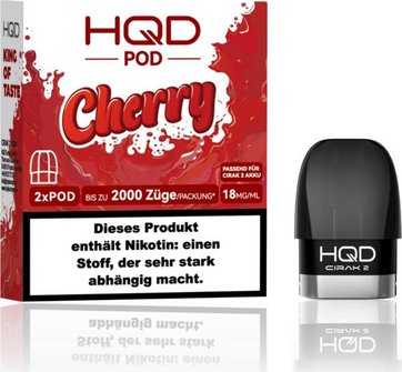 HQD CIRAK 2 Cherry Pod 2ml, 18mg/ml Nikotin 2er