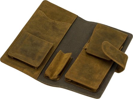 PASSATORE Zigarrenetui Leder braun antik, H 20cm