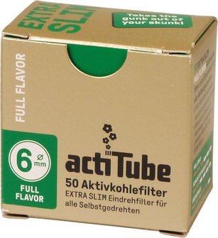 actiTube Extra Slim Aktivkohlefilter 6mm Inhalt 50  Filter