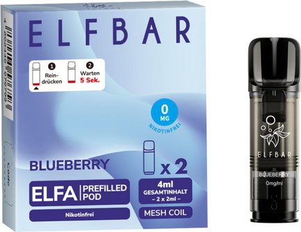 ELFBAR ELFA Pod Blueberry 0mg Nikotin 2er