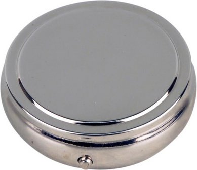 Taschenascher chrom poliert mit Ablage  &Oslash; 5cm