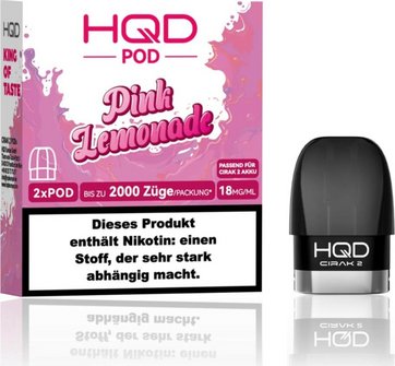 HQD CIRAK 2 Pink Lemonade Pod 2ml, 18mg/ml Nikotin 2er