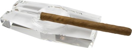 Zigarrenascher Kristallglas/Raute 2 Ablagen