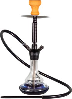 Shisha Zada transparent, Boden schwarz  1er/53cm