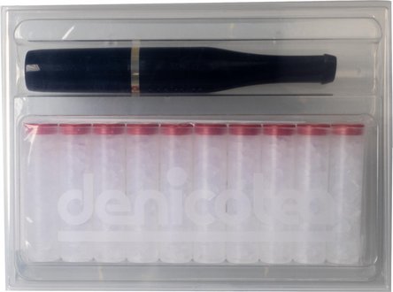 DENICOTEA Zigarettenspitze Extra Slimline schw. m. Goldring