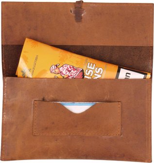 Drehertasche Leder braun antik  16cm
