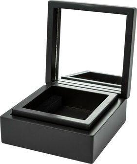 Spiegelbox quadratisch schwarz