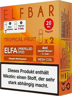 ELFBAR ELFA Pod Tropical Fruit 20mg/ml Nikotin 2er