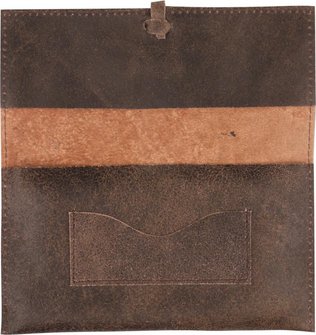Drehertasche Leder used look braun 16cm