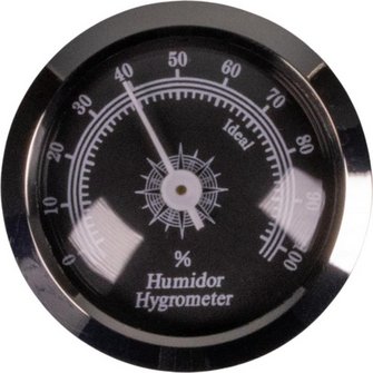 Hygrometer chrom Durchmesser 44mm, Einbaudurchmesser 38mm