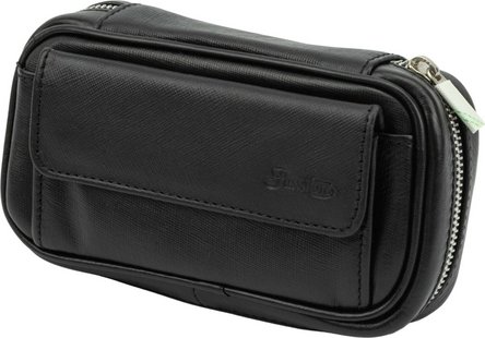 PASSATORE Pfeifentasche Leder schwarz 3er