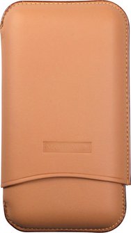 Zigarren Schiebe-Etui Leder braun    3er