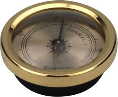 Hygrometer goldin Durchmesser 45mm, Einbaudurchmeser 36mm