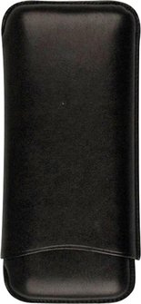 Zigarren Schiebe-Etui Leder schwarz  3er