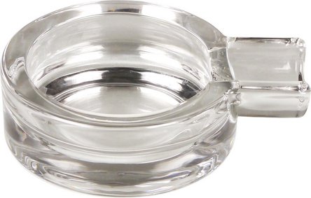 Cigar ashtray glass transparent round 8.5cm/1 rest