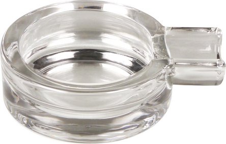 Zigarrenascher Glas transparent rund 8.5cm/1 Ablage