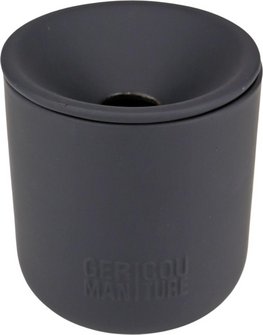 Stickbecher German Couture Keramik schwarz
