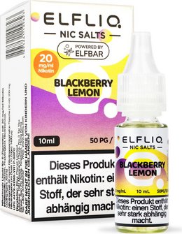 ELFBAR ELFLIQ Blackberry Lemon 20mg/ml Nic Salt 10ml