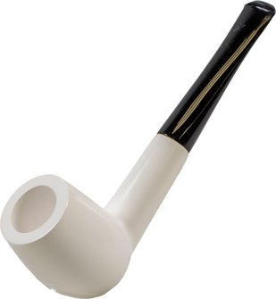Block Meerschaum Pfeife Large glatt Billiard