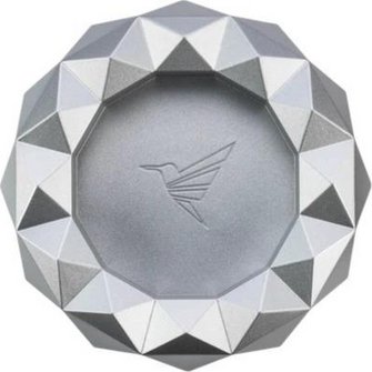 COLIBRI Zigarrenascher Aluminium rund Quasar silber