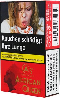 WP-Tabak O&acute;s Tobacco African Queen 25 gr Packung