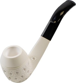 Block Meerschaum Pfeife Large graviert Bulldog