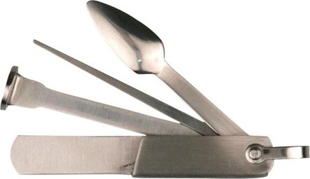 Pfeifenbesteck Chrom satiniert / 4tlg