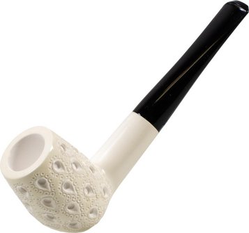 Block Meerschaum Pfeife Large graviert Billiard