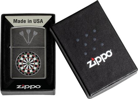 ZIPPO Grey gelasert/Emblem Dartboard Disc 2008202
