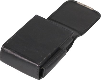 Zigaretten-Packungsetui Leder schwarz   85mm