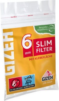 GIZEH Slim 6mm Filter Inhalt 120 Filter