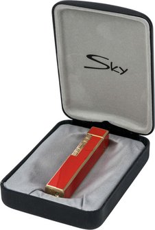 SKY Feuerzeug Iconic rot/gold  Sz