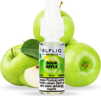 ELFBAR ELFLIQ Sour Apple 10mg/ml Nic Salt 10ml