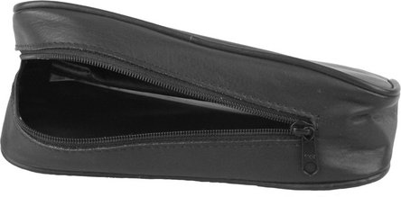 Pfeifentasche Leder schwarz 1er