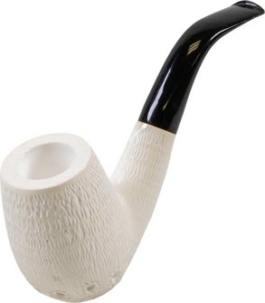 Block Meerschaum Pfeife Large rustik Bent